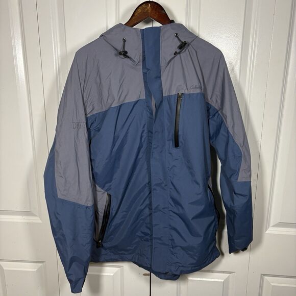 Vintage Cabela’s Dry-Plus Jacket Men’s L Tall Blue Gray Waterproof Outdoor Rain - Picture 1 of 9
